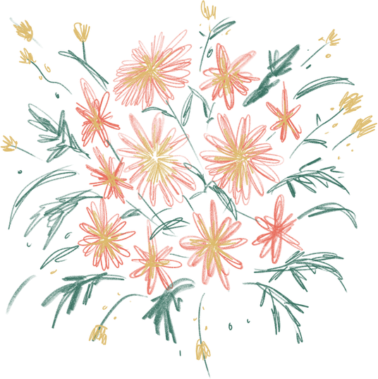 Handdrawn Flower Bouquet 
